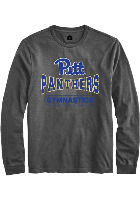 Mens Pitt Panthers Charcoal Rally Gymnastics Wordmark Tee