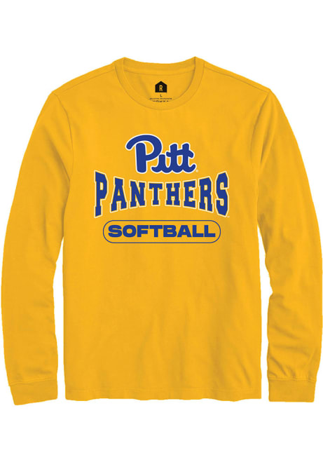 Mens Pitt Panthers Gold Rally Softball Tee