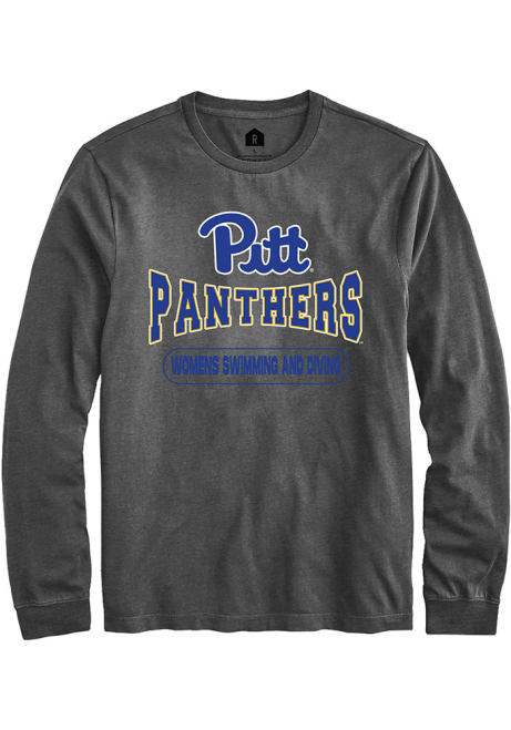 Mens Pitt Panthers Charcoal Rally Womens Swimming & Diving Wordmark Tee