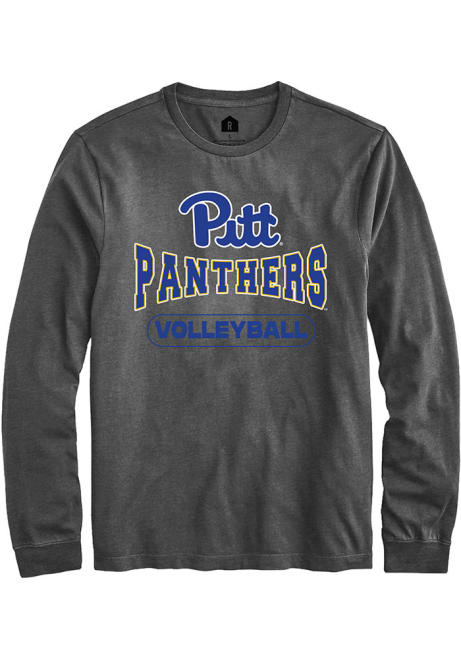 Mens Pitt Panthers Charcoal Rally Volleyball Wordmark Tee