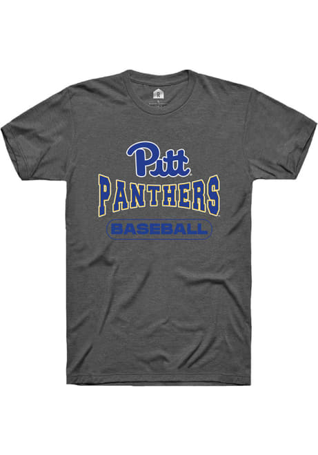 Pitt Panthers Charcoal Rally Baseball Wordmark Short Sleeve T Shirt