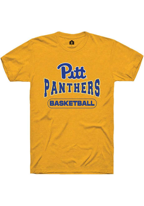 Pitt Panthers Gold Rally Basketball Short Sleeve T Shirt