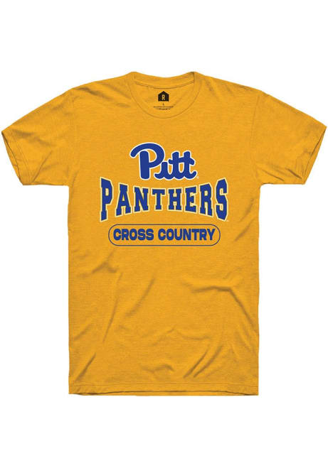 Pitt Panthers Gold Rally Cross Country Short Sleeve T Shirt