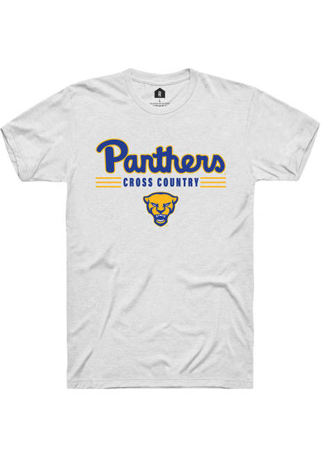 Pitt Panthers White Rally Cross Country Short Sleeve T Shirt