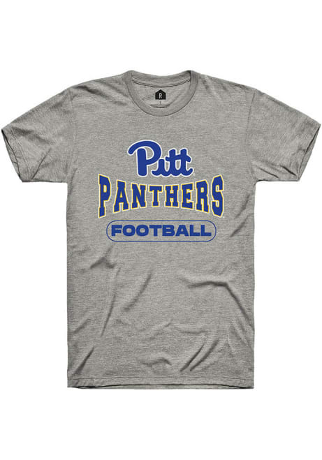 Pitt Panthers Grey Rally Football Wordmark Short Sleeve T Shirt