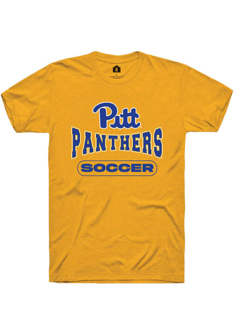 Pitt Panthers Gold Rally Soccer Short Sleeve T Shirt