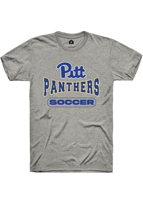 Pitt Panthers Grey Rally Soccer Wordmark Short Sleeve T Shirt