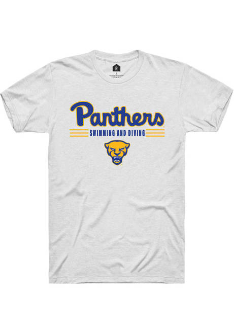 Pitt Panthers White Rally Swimming and Diving Short Sleeve T Shirt