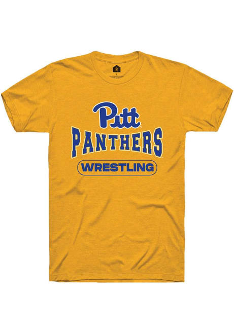 Pitt Panthers Gold Rally Wrestling Short Sleeve T Shirt