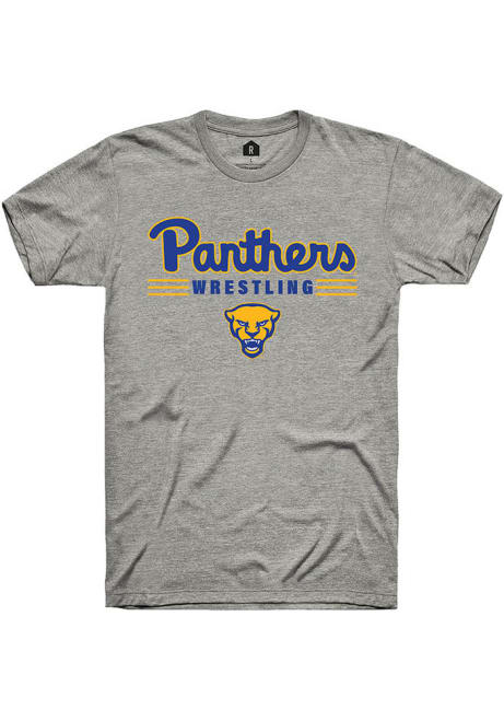 Pitt Panthers Grey Rally Wrestling Short Sleeve T Shirt