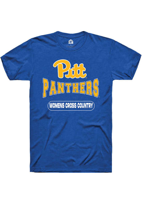 Pitt Panthers Blue Rally Womens Cross Country Wordmark Short Sleeve T Shirt