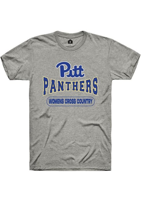 Pitt Panthers Grey Rally Womens Cross Country Wordmark Short Sleeve T Shirt