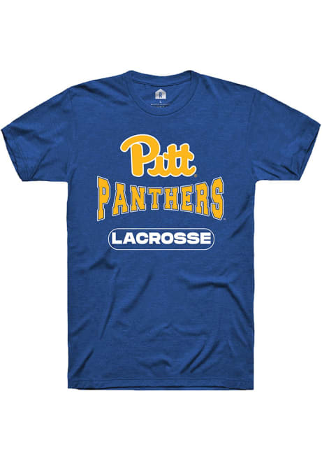 Pitt Panthers Blue Rally Lacrosse Short Sleeve T Shirt