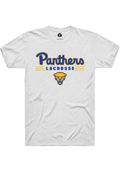 Pitt Panthers White Rally Lacrosse Short Sleeve T Shirt