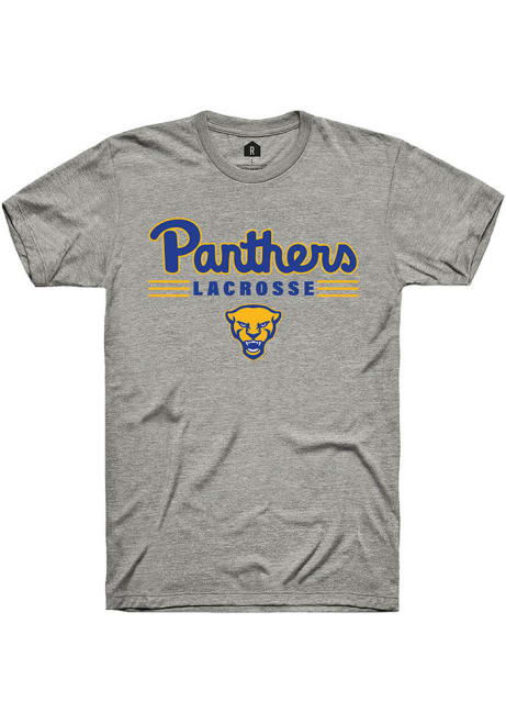 Pitt Panthers Grey Rally Lacrosse Short Sleeve T Shirt