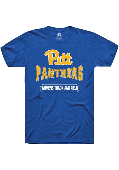 Pitt Panthers Blue Rally Womens Track and Field Wordmark Short Sleeve T Shirt