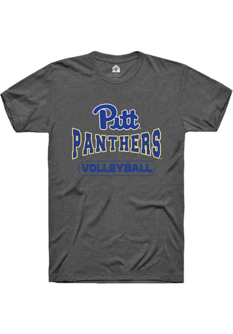 Pitt Panthers Charcoal Rally Volleyball Wordmark Short Sleeve T Shirt