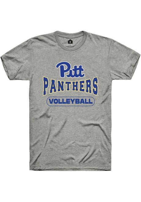 Pitt Panthers Grey Rally Volleyball Wordmark Short Sleeve T Shirt