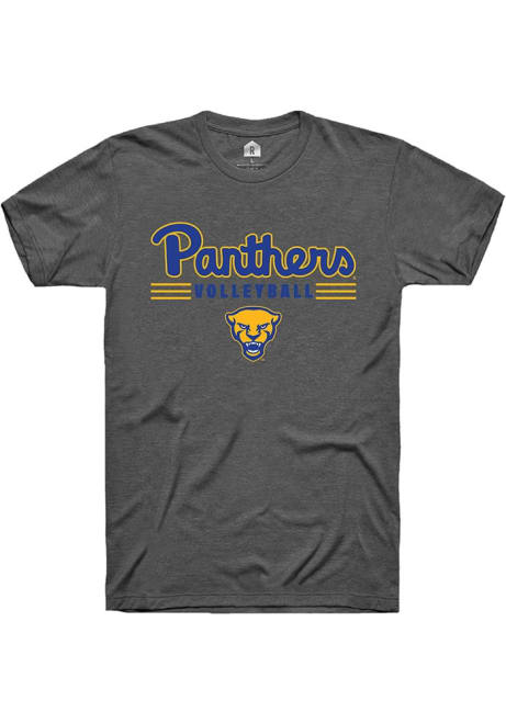 Pitt Panthers Charcoal Rally Volleyball Short Sleeve T Shirt