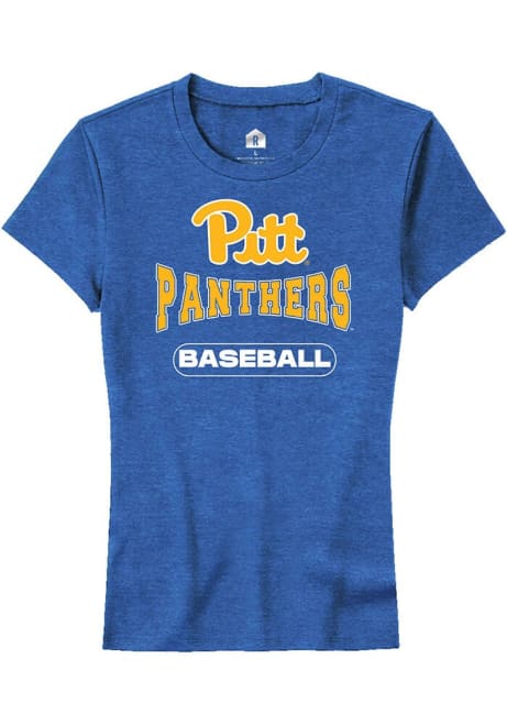 Pitt Panthers Blue Rally Baseball Short Sleeve T-Shirt