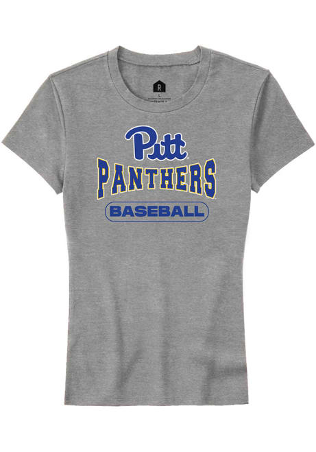 Pitt Panthers Grey Rally Baseball Wordmark Short Sleeve T-Shirt