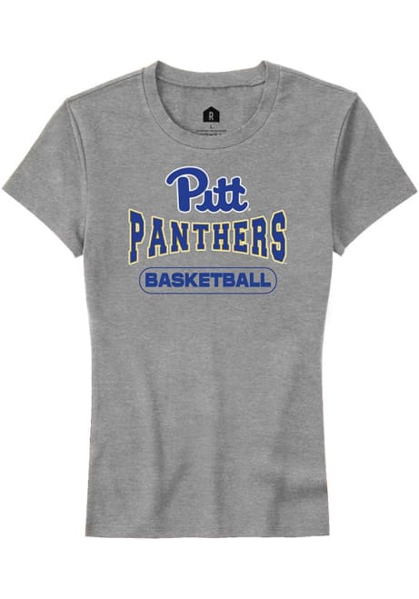 Pitt Panthers Grey Rally Basketball Wordmark Short Sleeve T-Shirt