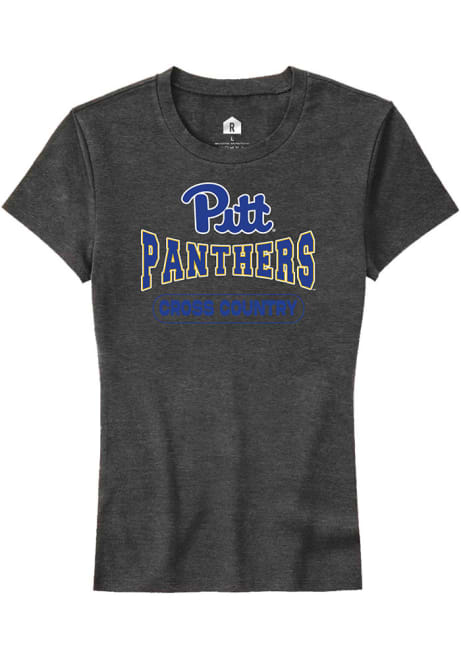 Pitt Panthers Charcoal Rally Cross Country Wordmark Short Sleeve T-Shirt