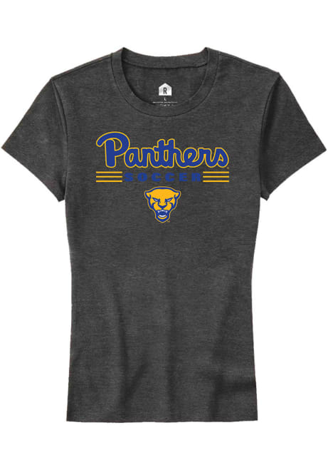 Pitt Panthers Charcoal Rally Soccer Short Sleeve T-Shirt