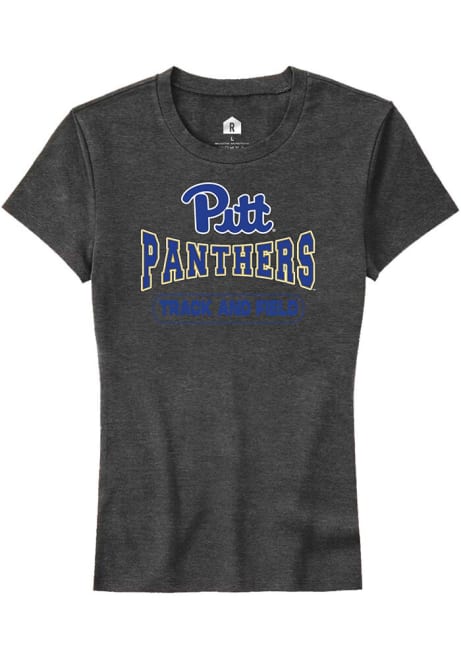 Pitt Panthers Charcoal Rally Track and Field Wordmark Short Sleeve T-Shirt