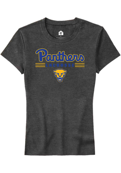 Pitt Panthers Charcoal Rally Lacrosse Short Sleeve T-Shirt