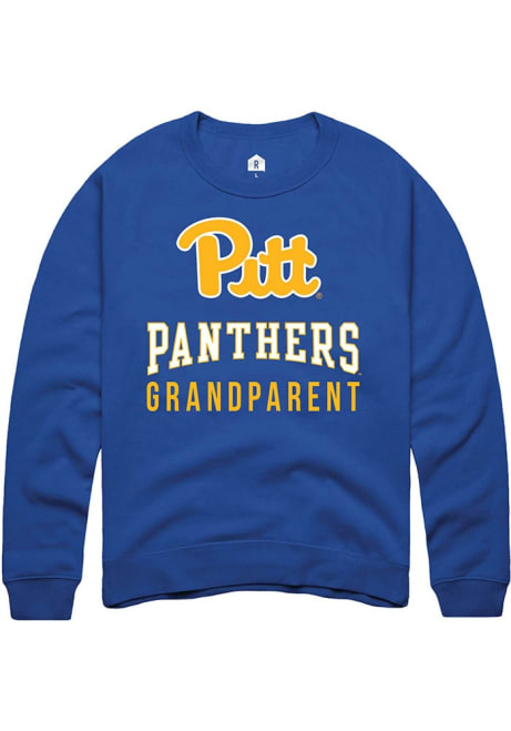 Mens Pitt Panthers Blue Rally Grandparent Crew Sweatshirt