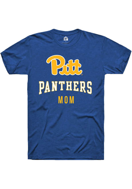 Pitt Panthers Blue Rally Mom Short Sleeve T Shirt