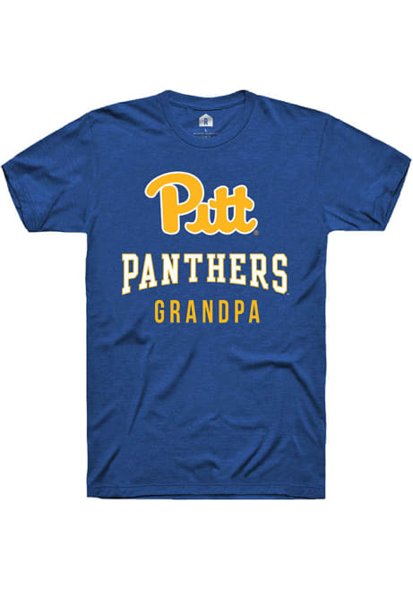 Pitt Panthers Blue Rally Grandpa Short Sleeve T Shirt