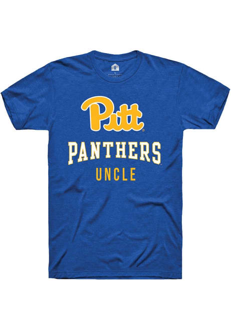 Pitt Panthers Blue Rally Uncle Wordmark Short Sleeve T Shirt