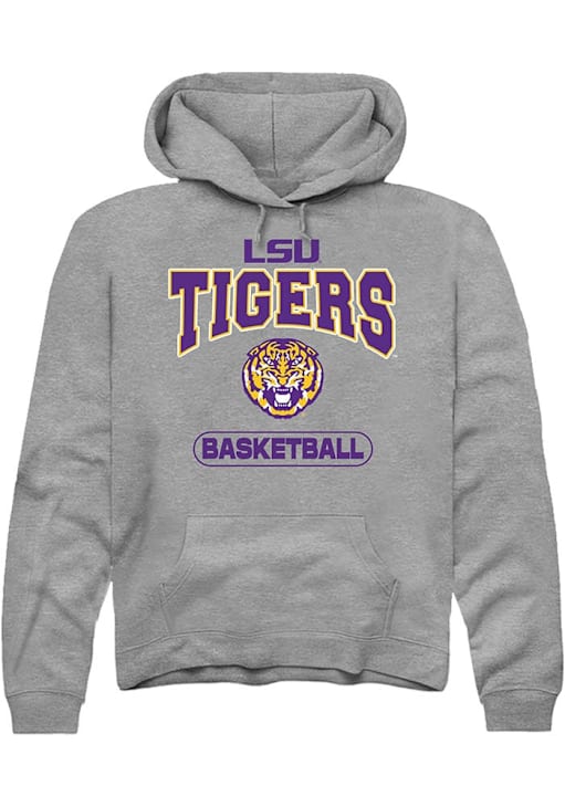 Summit Sportswear LSU Tigers Mens GREY Basketball Hoodie 24778686