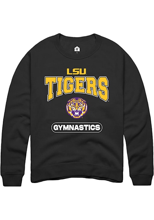Summit Sportswear LSU Tigers Mens BLACK Gymnastics Crew Sweatshirt