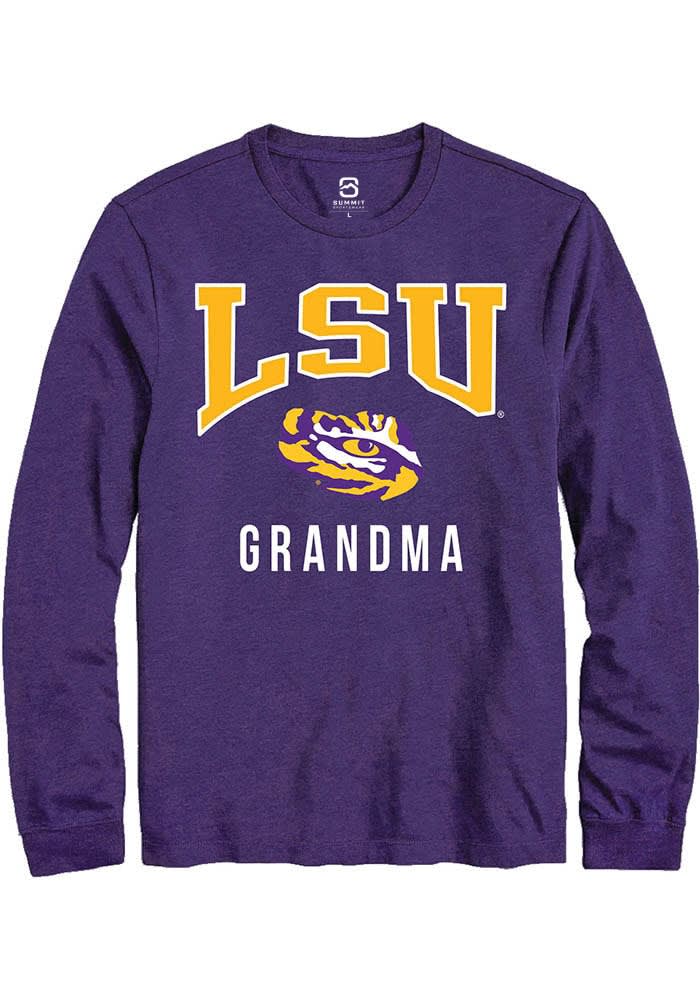 Rally LSU Tigers Grandma Long Sleeve T Shirt PURPLE - 24779404