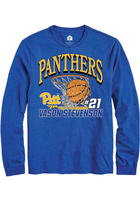 Vason Stevenson Rally Mens Blue Pitt Panthers NIL Name Number Net Tee