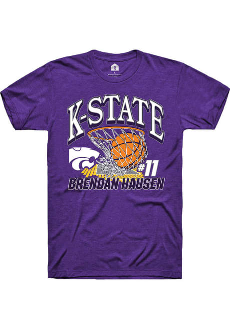 Brendan Hausen Purple K-State Wildcats NIL Name Number Net Short Sleeve T Shirt