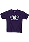 Main image for Girls K-State Wildcats Purple Blue 84 Hello Kitty Team Wordmark Short Sleeve T-Shirt