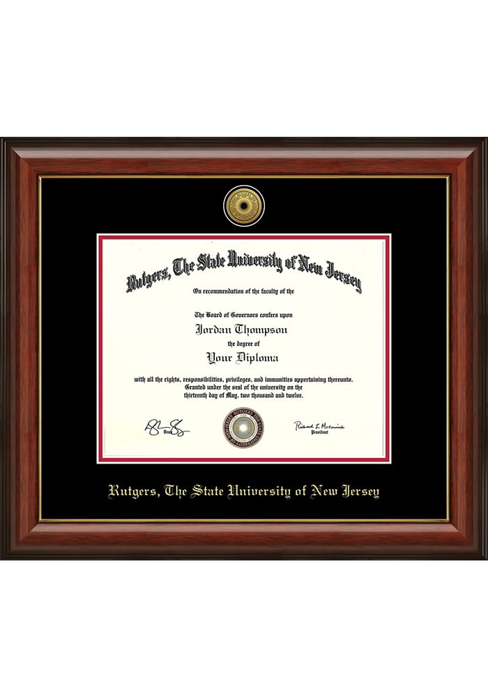 Rutgers Scarlet Knights Brown Lancaster Diploma Frame - 24840535
