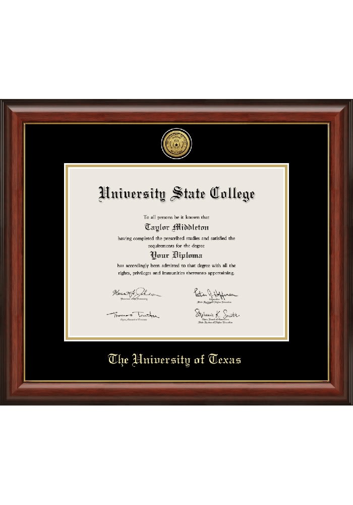 Texas Longhorns Brown Lancaster Diploma Frame - 24840579