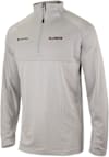 Main image for Mens Illinois Fighting Illini Grey Columbia Heat Seal Omni Wick Rockin It Qtr Zip Pullover