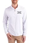 Main image for Mens Big 12 White Cutter and Buck Virtue Eco Pique Qtr Zip Pullover