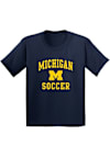 Main image for Youth Navy Blue Michigan Wolverines Arch Logo Soccer Short Sleeve T-Shirt