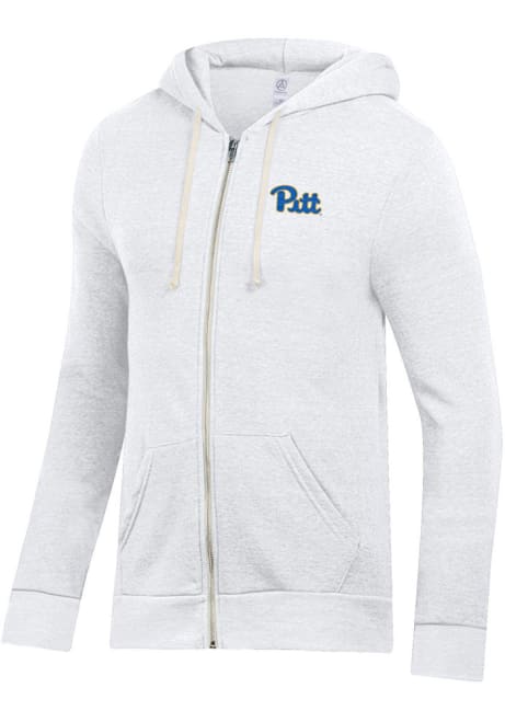 Mens Pitt Panthers White Alternative Apparel Rocky Long Sleeve Zip Fashion