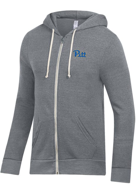 Mens Pitt Panthers Grey Alternative Apparel Rocky Long Sleeve Zip Fashion