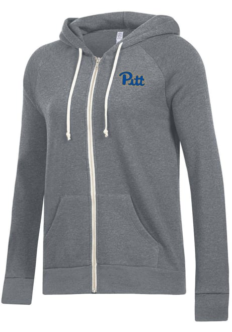 Womens Pitt Panthers Grey Alternative Apparel Adrian Hooded Sweatshirt