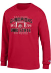 Main image for Mens Ohio State Buckeyes Red Champion 2024 Football National Champion Arch Jersey Tee