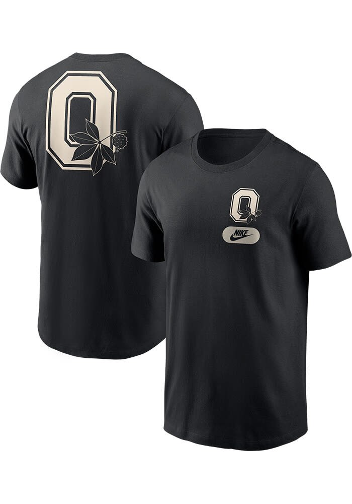 Nike Ohio State Buckeyes BLACK 2-Hit Cotton Short Sleeve T
